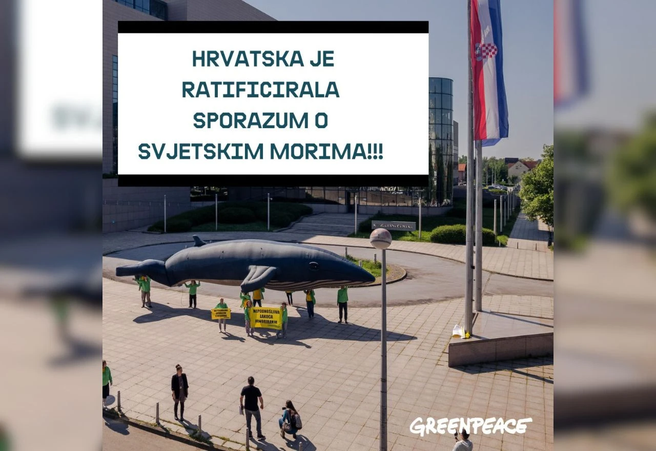 Greenpeace pozdravlja ratifikaciju Sporazuma o svjetskim morima u Hrvatskoj