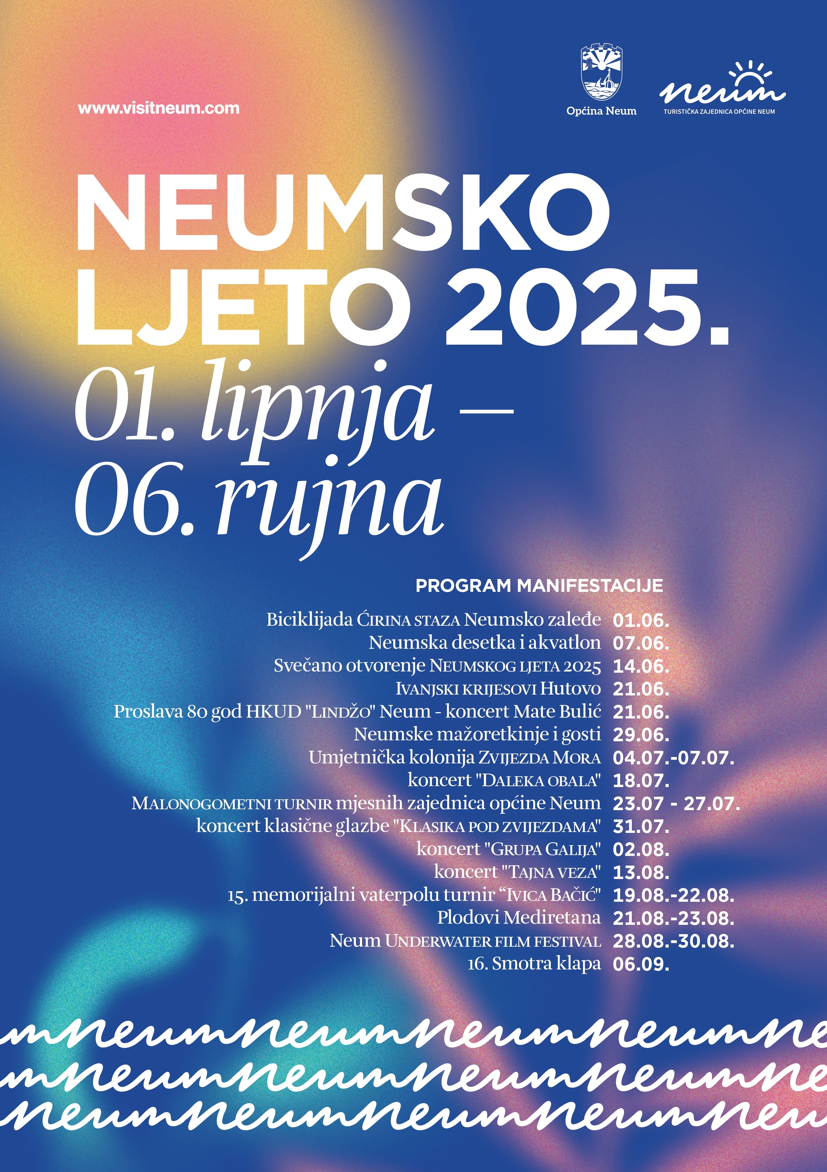 Program manifestacije Neumsko ljeto 2025.
