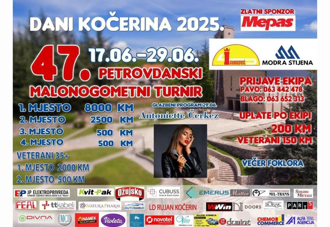 Kočerin: Petrovdanski turnir i koncert Antoniette Čerkez