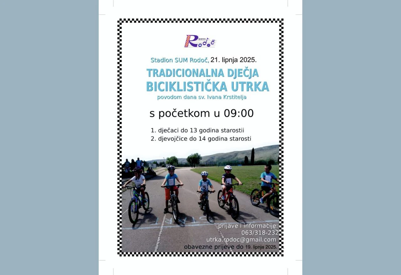Mostar: Mali biciklisti na startu – utrka u Rodoču 21. lipnja
