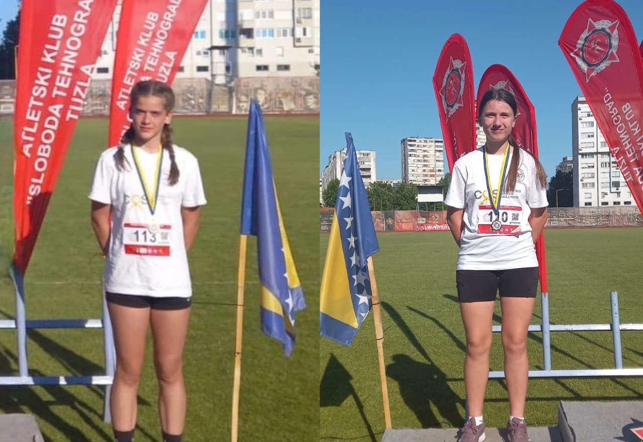 Sjajan vikend za atletičarke Zrinjskog u Tuzli: Nina Pehar dvostruka viceprvakinja