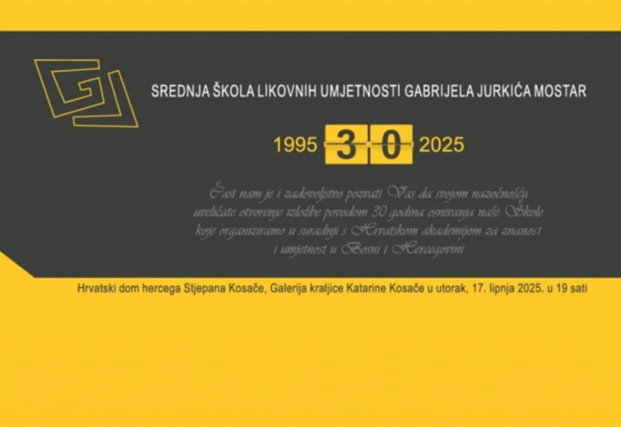 Srednja škola likovnih umjetnosti Gabrijela Jurkića Mostar slavi 30 godina rada