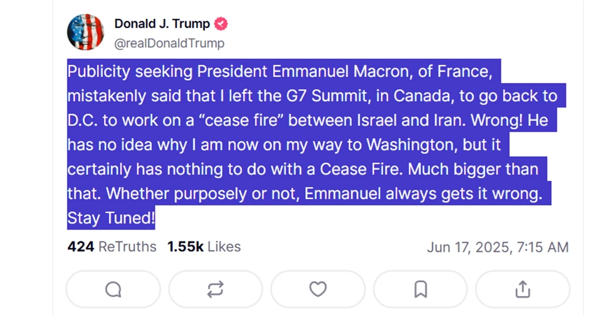 Trump: Nisam napustio summit zbog prekida vatre, mnogo je veće od toga
