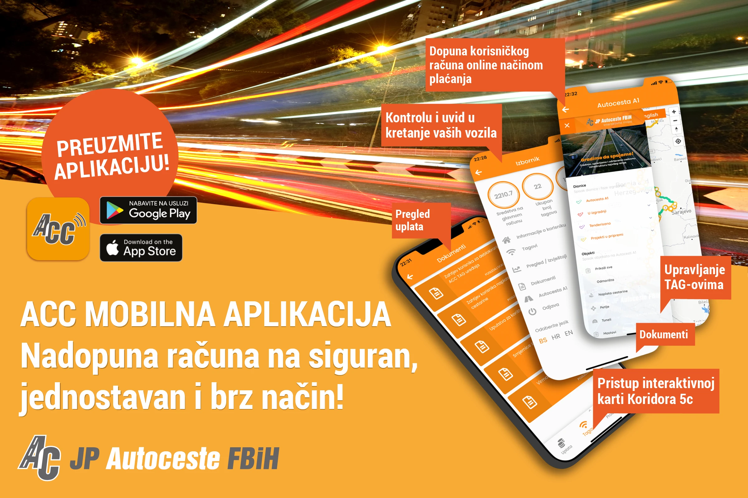 ACC mobilna aplikacija - Nadopuna računa na jednostavan, siguran i brz način