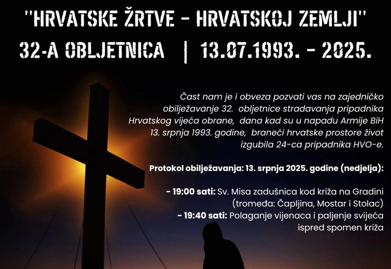 Obilježavanje 32. obljetnice stradavanja pripadnika HVO-a na Gradini