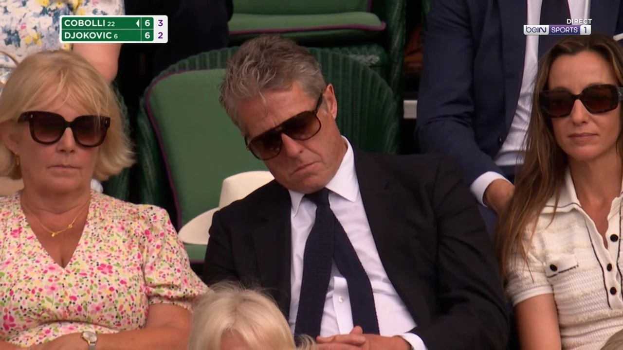 Hugh Grant zaspao na meču Đoković - Cobolli