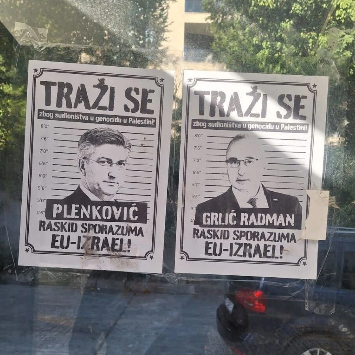 U Dubrovniku osvanuli plakati: Traže se Plenković i Grlić zbog sudioništva u genocidu
