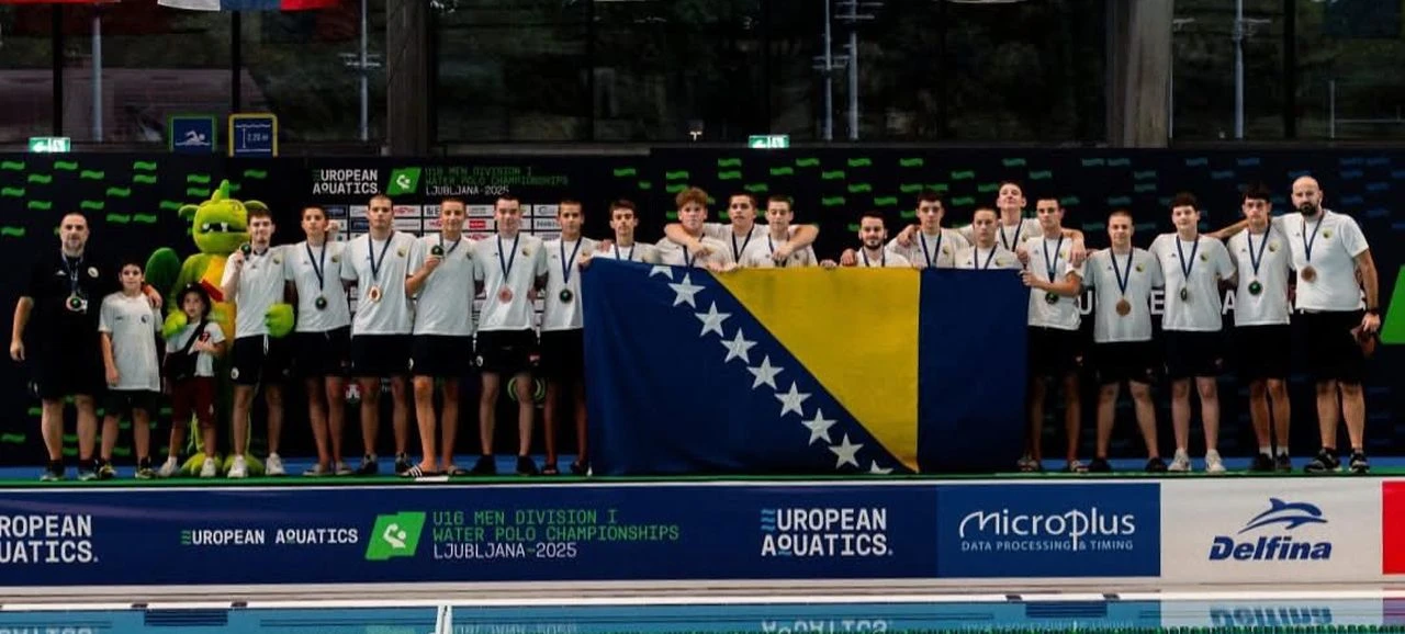 Vaterpolo reprezentacija BiH osvojila treće mjesto na Europskom prvenstvu Divizije I