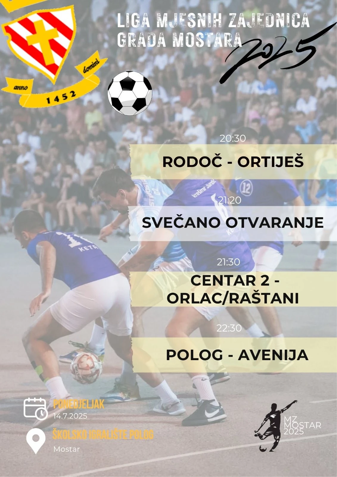 Večeras svečano otvaranje Lige MZ Mostara u Pologu