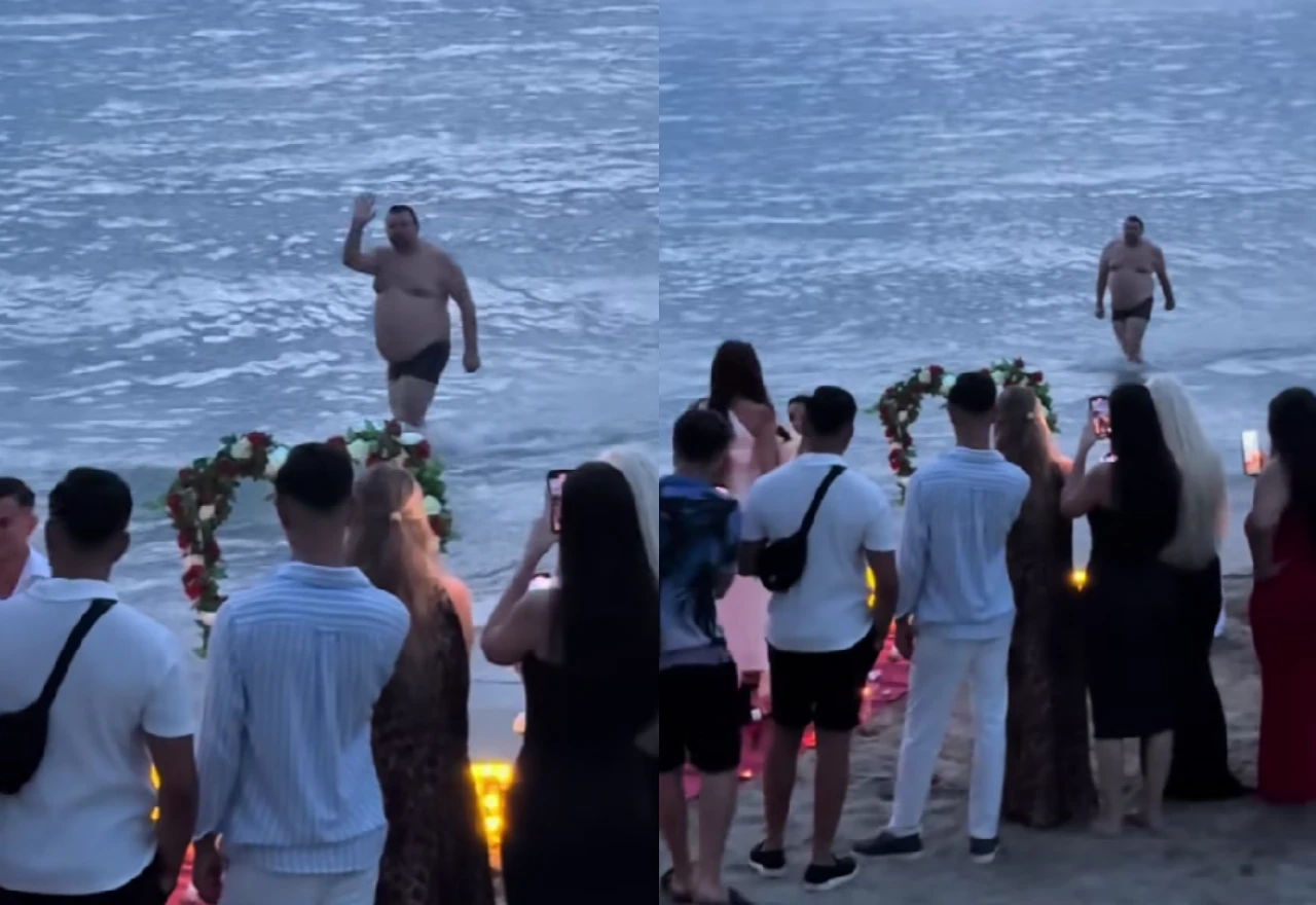 VIDEO | Prosidba u Umagu postala hit zbog kupača koji je ukrao show