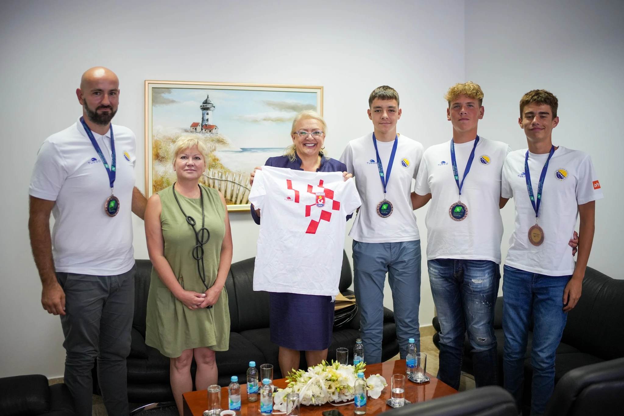 Brončani vaterpolisti na prijemu u Mostaru kod predsjednice Bradare i ministrice Vlaisavljević