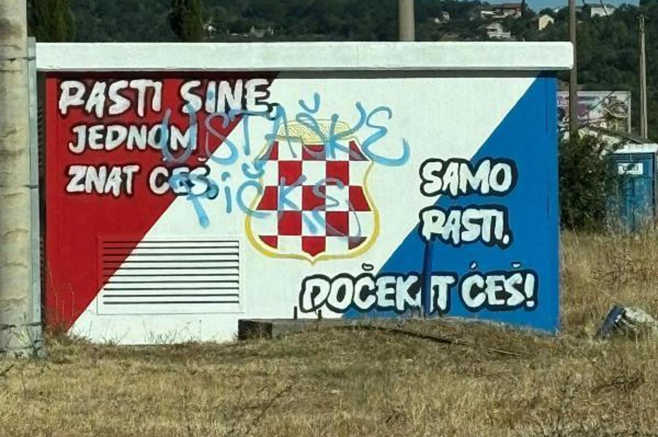 Nova provokacija u Stocu: Ispisana uvredljiva poruka na hrvatskoj zastavi