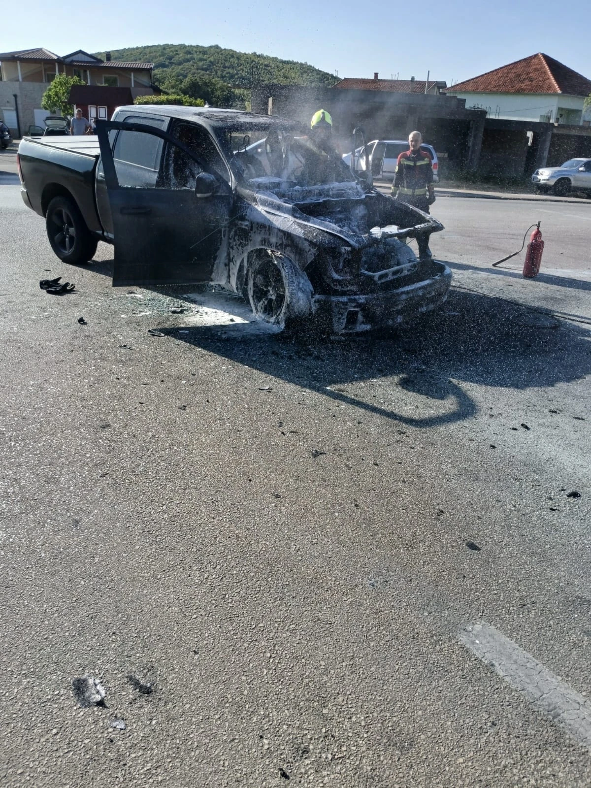 Požar na vozilu Dodge