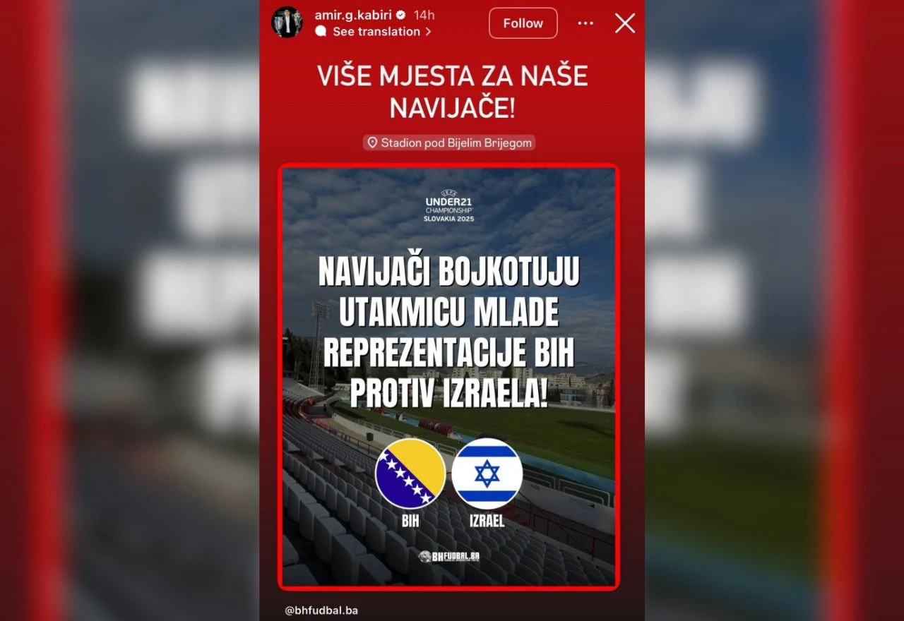 Bhfudbal.ba poziva na bojkot utakmice BiH-Izrael