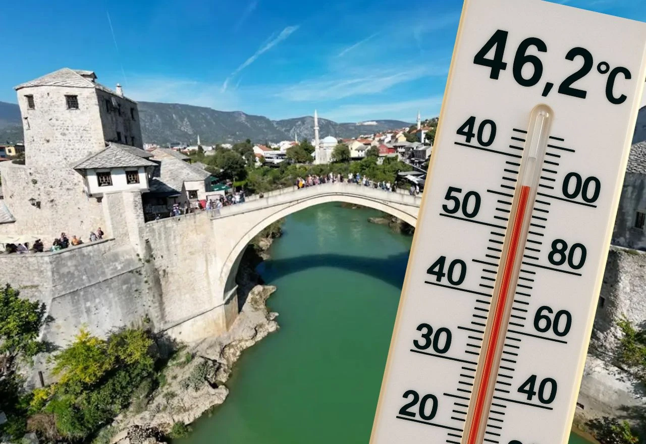 Mostar i dalje drži rekord najtoplijeg grada u BiH već 123 godine