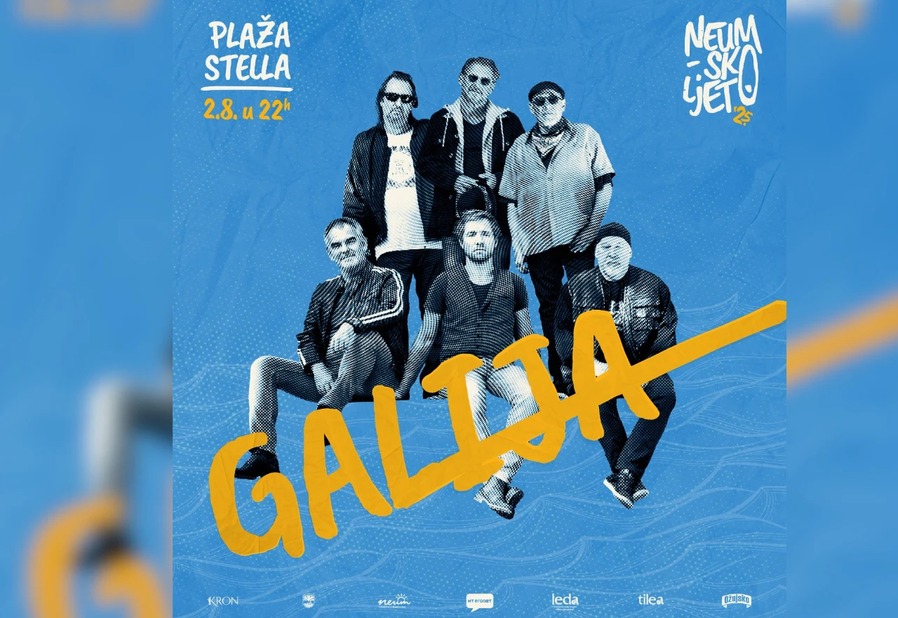 Koncert pod zvjezdanim nebom: Galija na plaži u Neumu