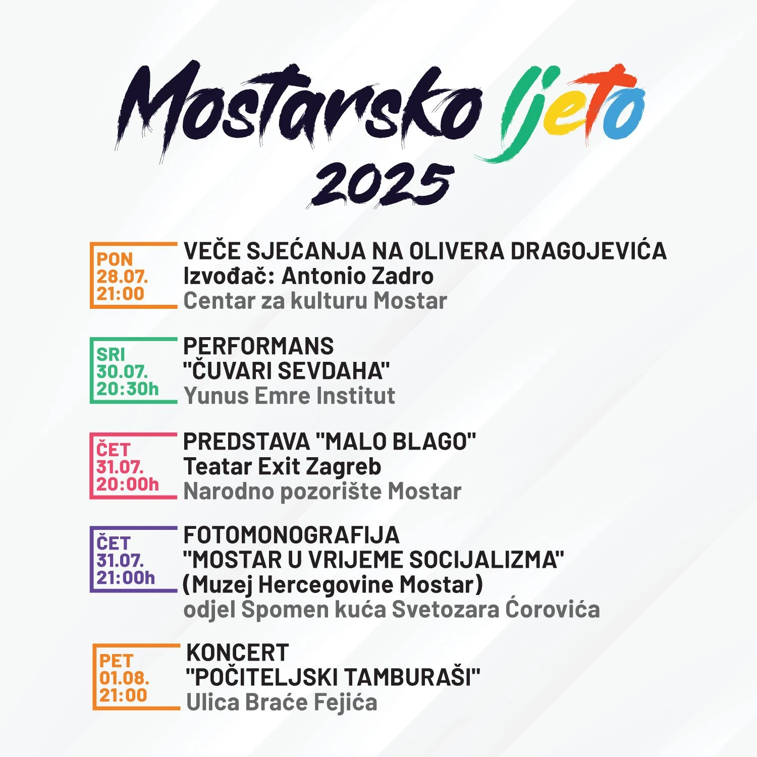 Program Mostarskog ljeta