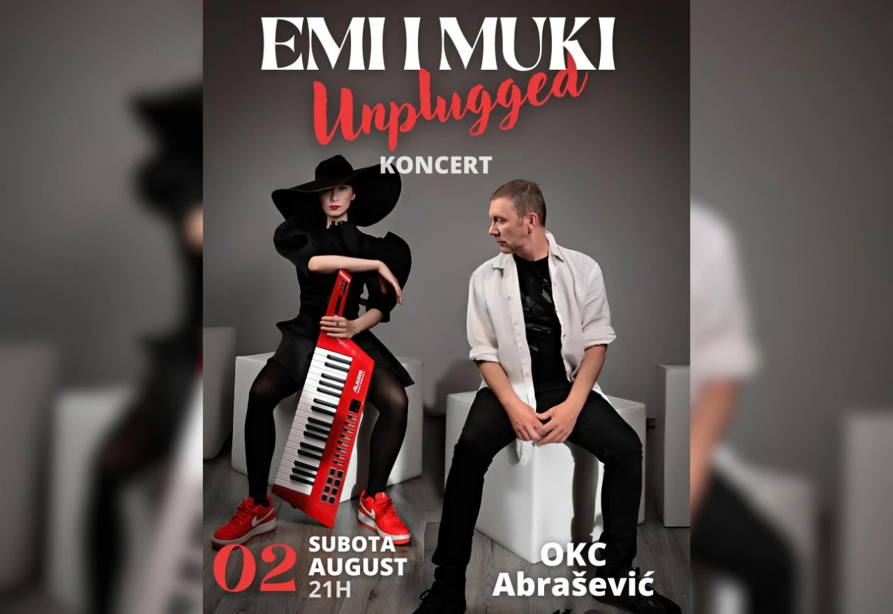 Glazbena večer u Mostaru: EMI & MUKI nastupaju 2. kolovoza u Abraševiću