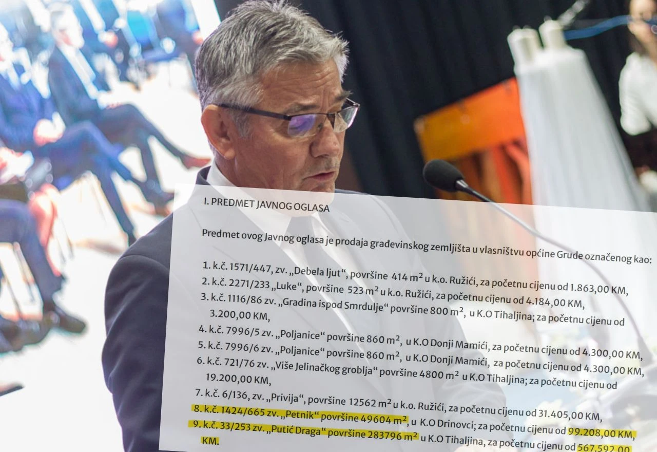 Slučaj Grizelj: Predmet četiri godine čekao u ladici, zemljište prodano za 2 KM