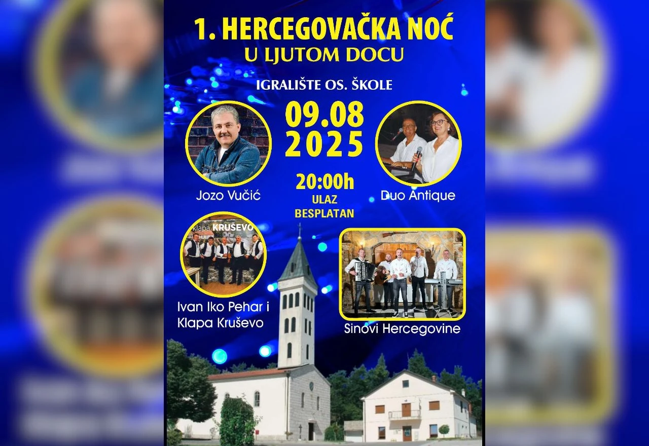 Hercegovačka noć u Ljutom Docu uz glazbu i bogatu tombolu