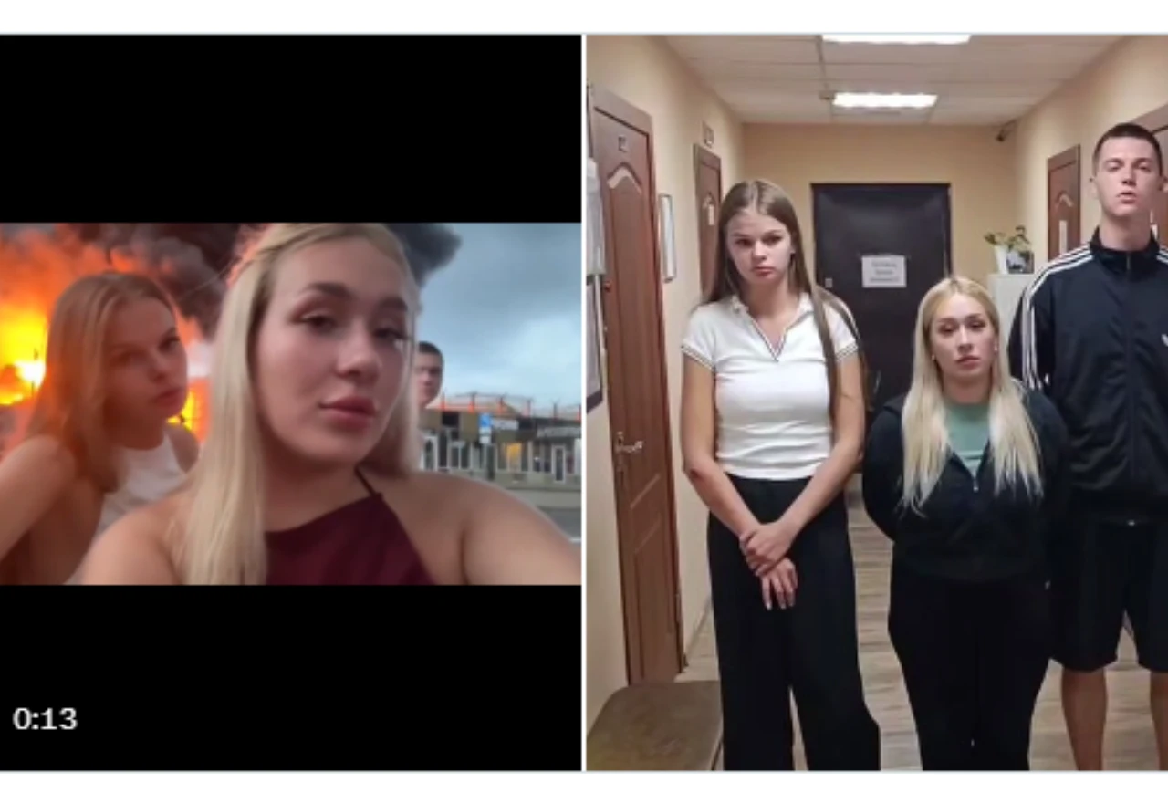 TikTokerice snimale video ispred požara prouzrokovanog ukrajinskim dronom