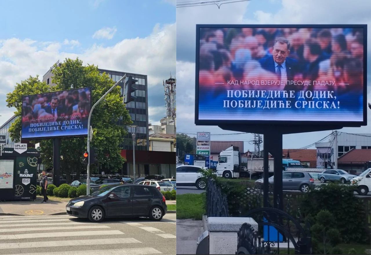Plakati podrške Dodiku u Republici Srpskoj izazvali kontroverze: "Postavlja ih sam"
