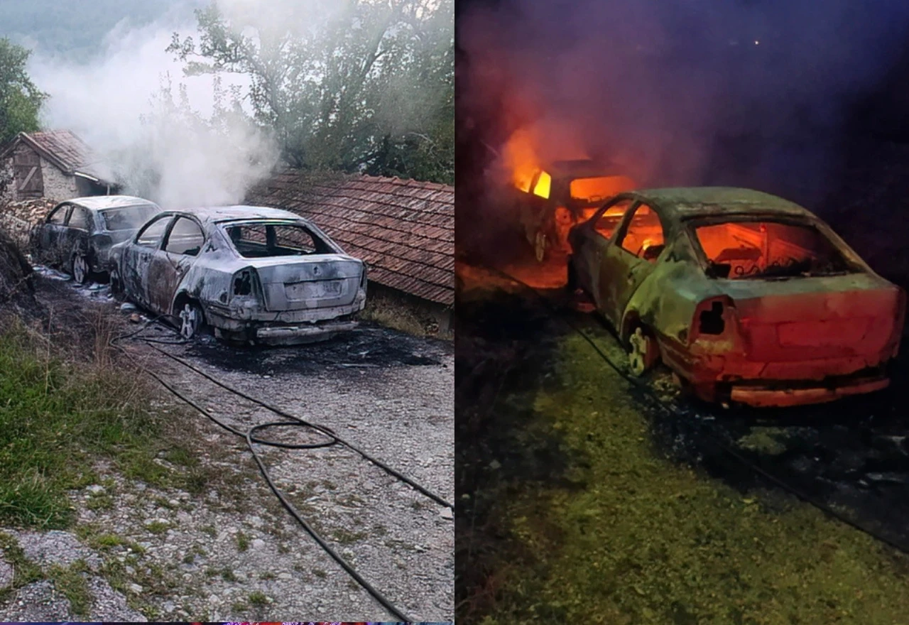 Dva automobila potpuno izgorjela kod Jablanice