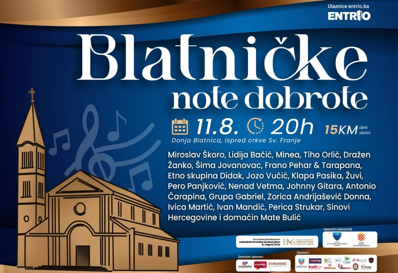 Mate Bulić i zvijezde estrade na Blatničkim notama dobrote