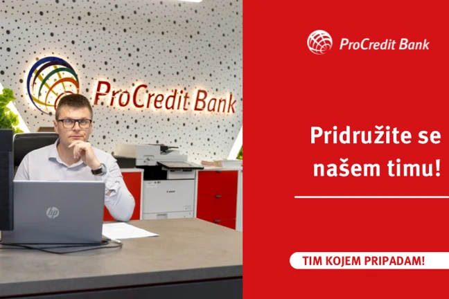ProCredit Bank zapošljava Kreditnog asistenta u Mostaru