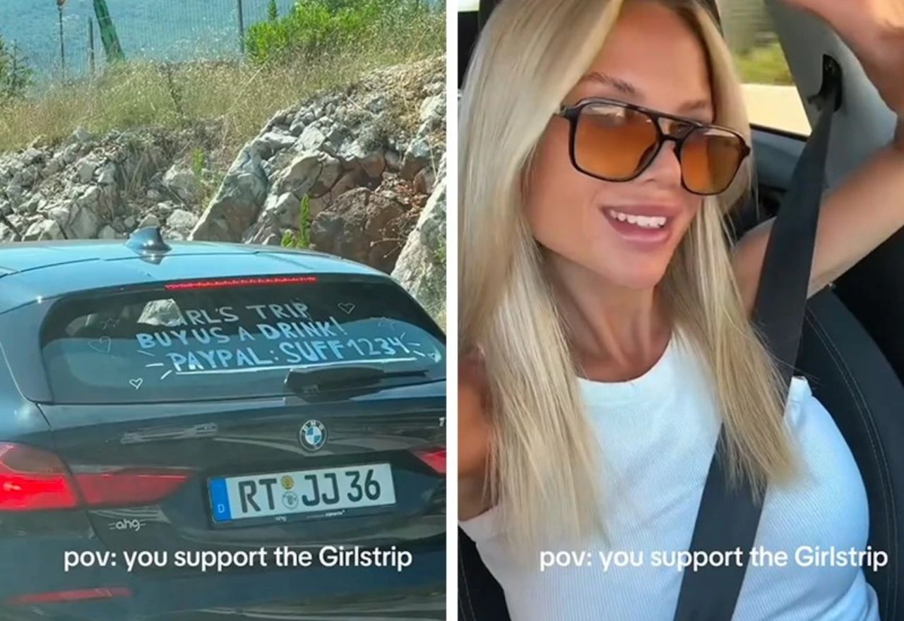 "Djevojke putuju, kupite nam piće": Njemice u Makarskoj postale hit zbog natpisa na autu