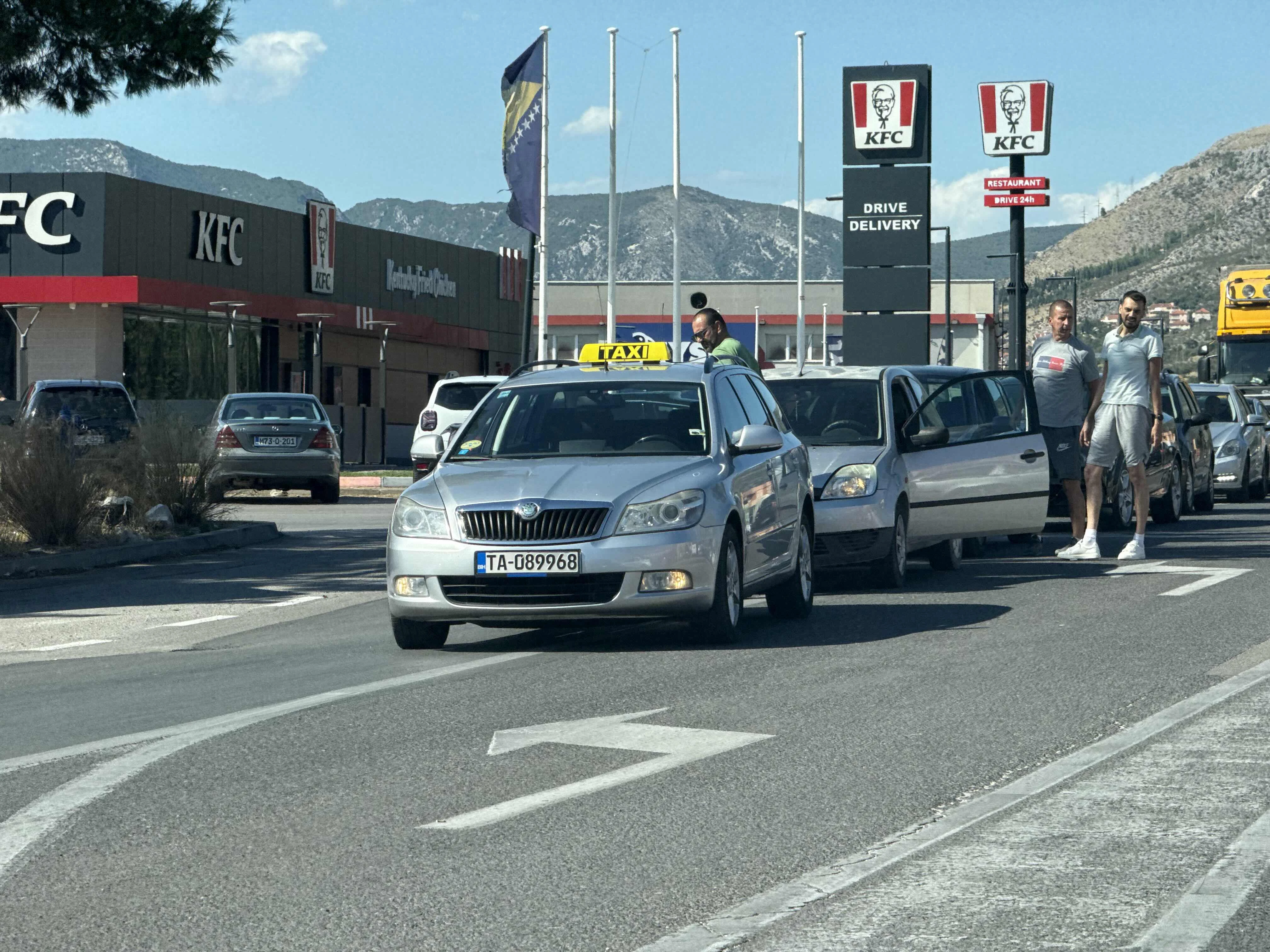 Mostar: Lančani sudar na Bišću polju