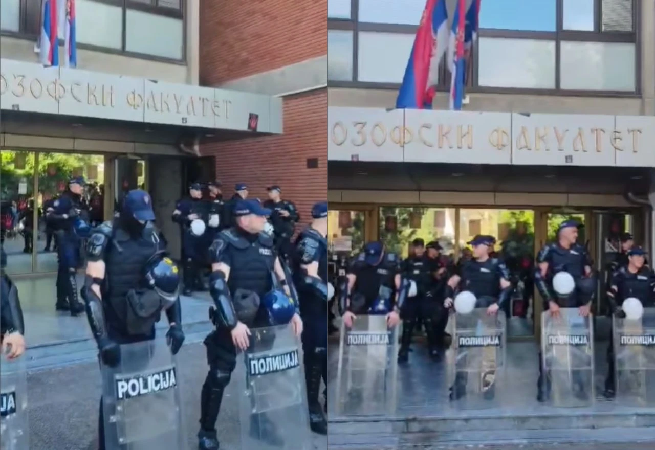 Topovski udari i biber sprej: Policija potisnula građane na protestu