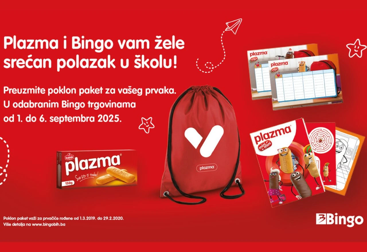 Bambi i Bingo daruju prvašićima 30.000 u BiH Plazma paketiće
