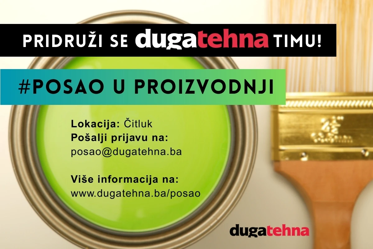 Natječaj za posao/Djelatnik u proizvodnji