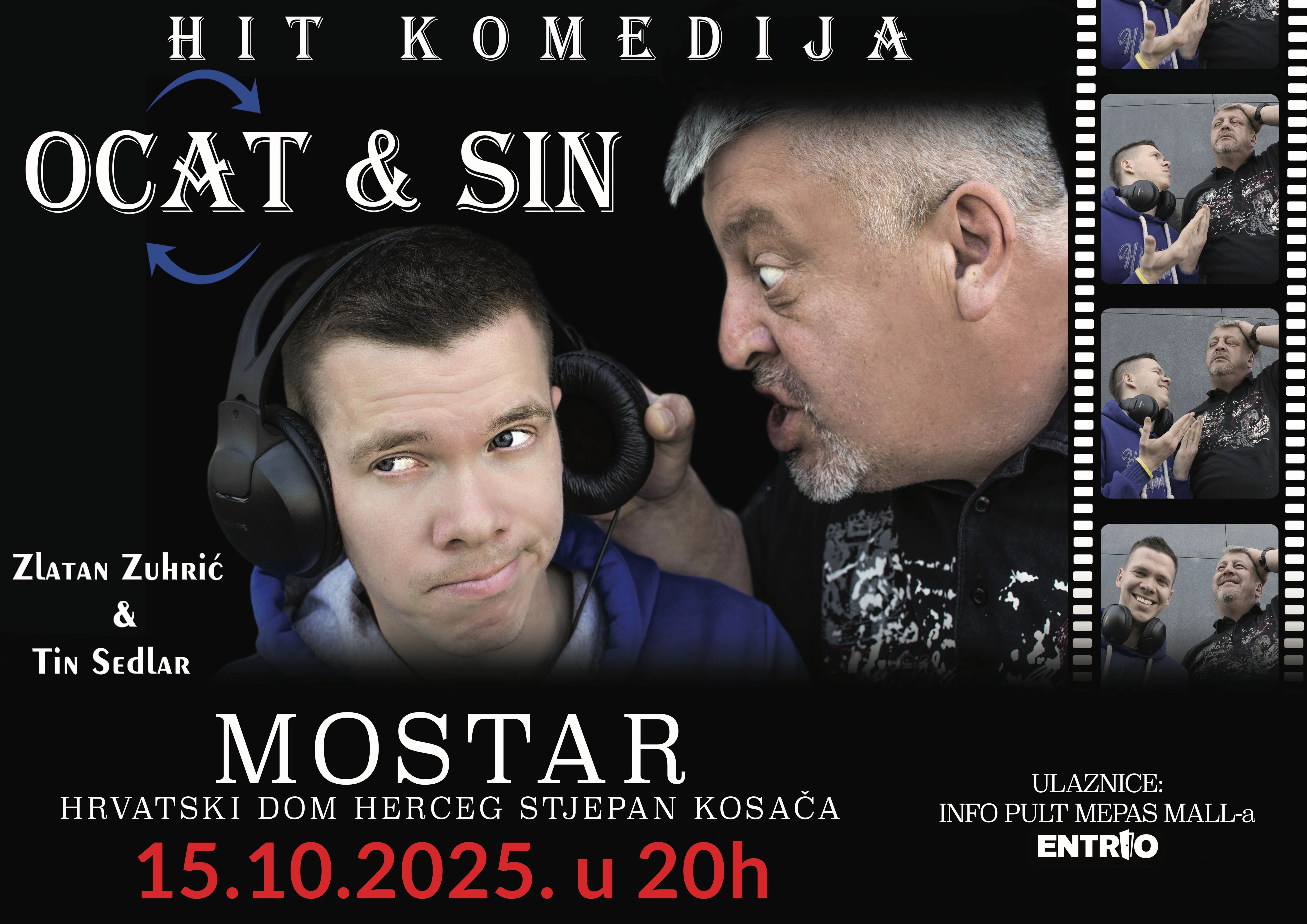 Kazališna komedija „Ocat i sin“ stiže u Mostar 15. listopada– neposredno prije svečane 200. izvedbe u Zagrebu!