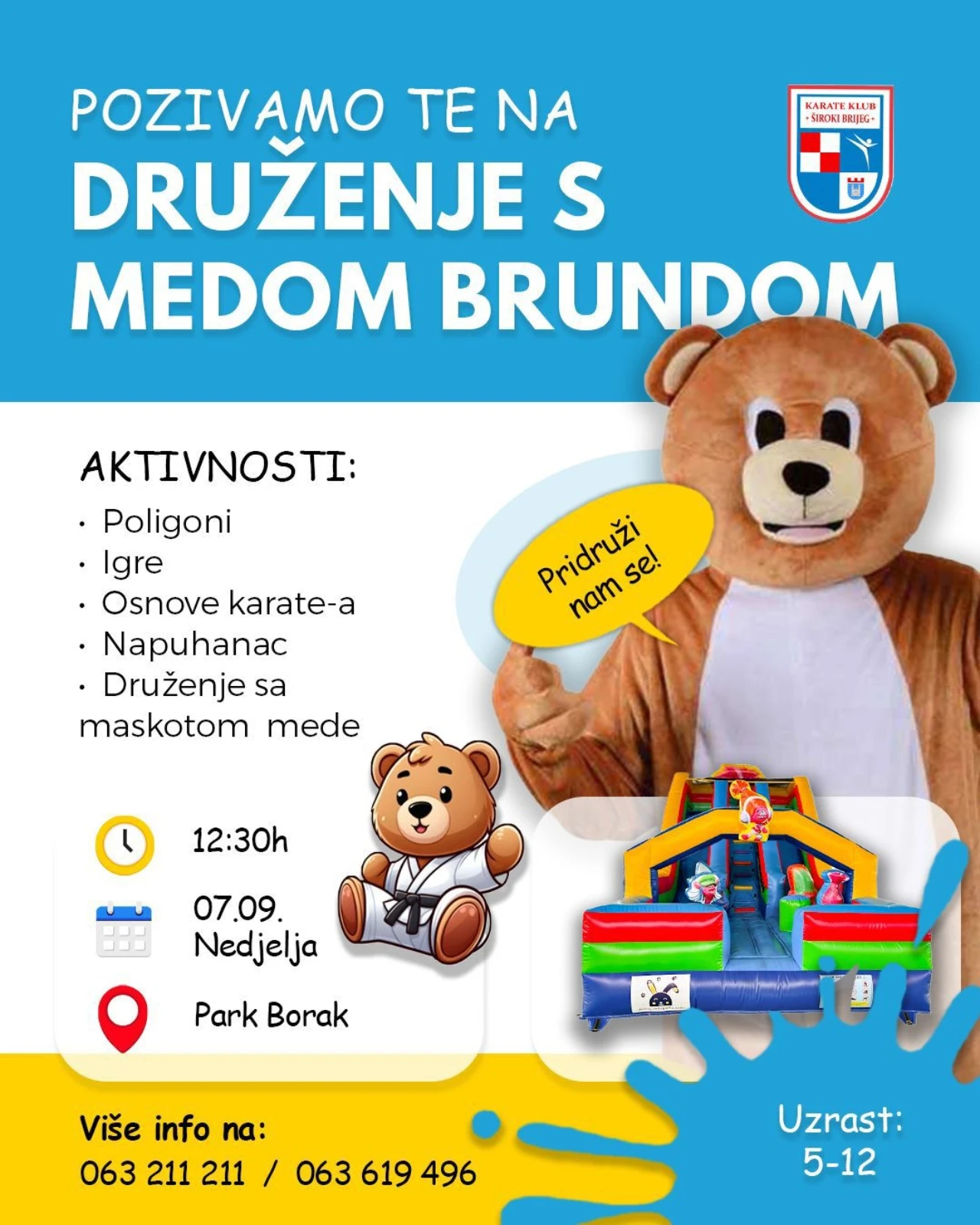 Karate klub Široki Brijeg: Upis članova i zabava s Medom Brundom