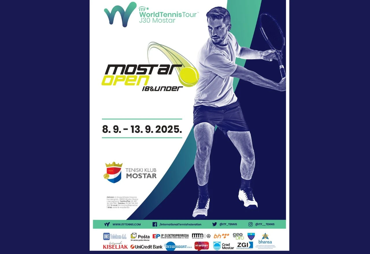 Počeo "2nd Mostar Open 18&U 2025": Mladi talenti iz cijelog svijeta u Mostaru