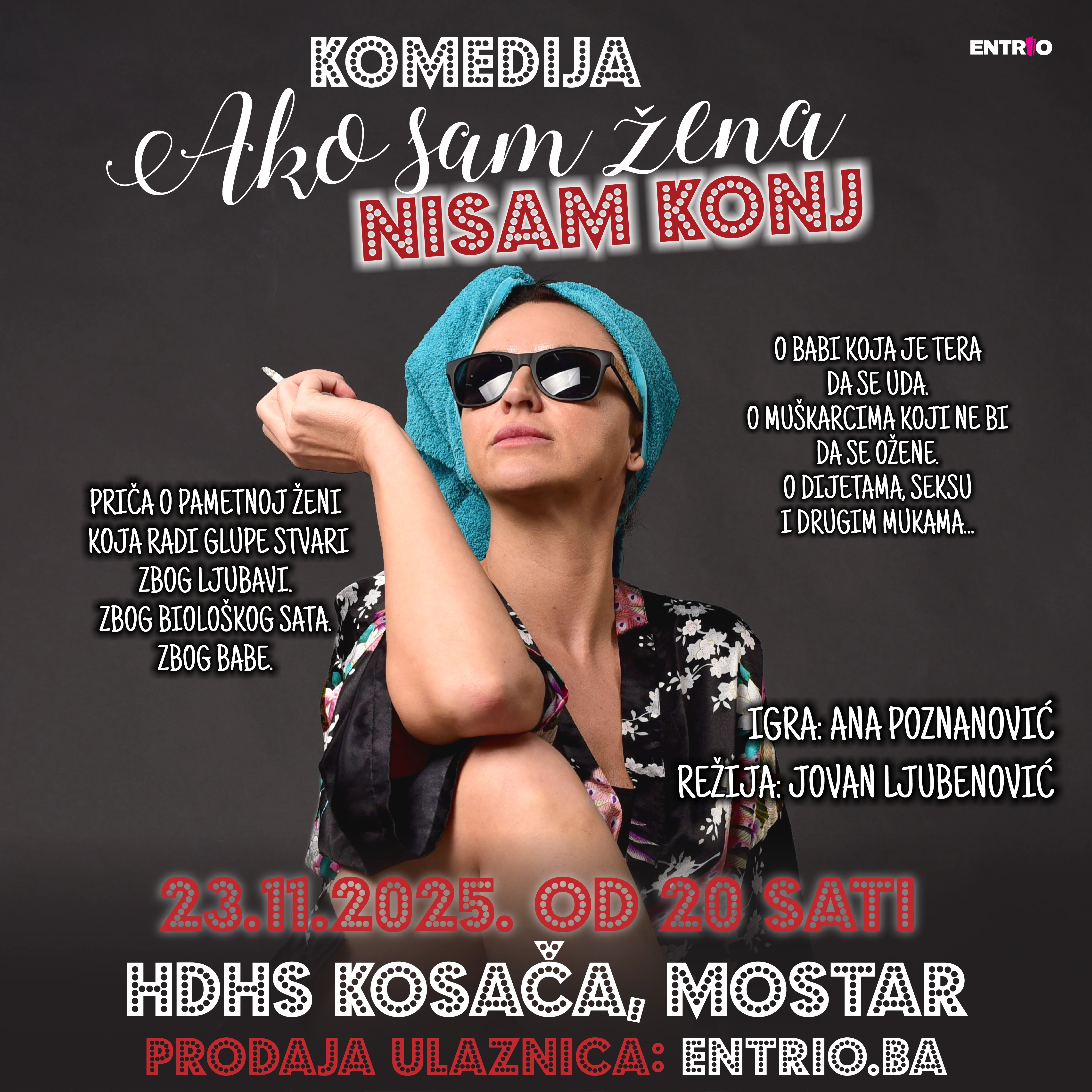 Hit komedija „Ako sam žena, nisam konj“ ponovo u Mostar i Sarajevo