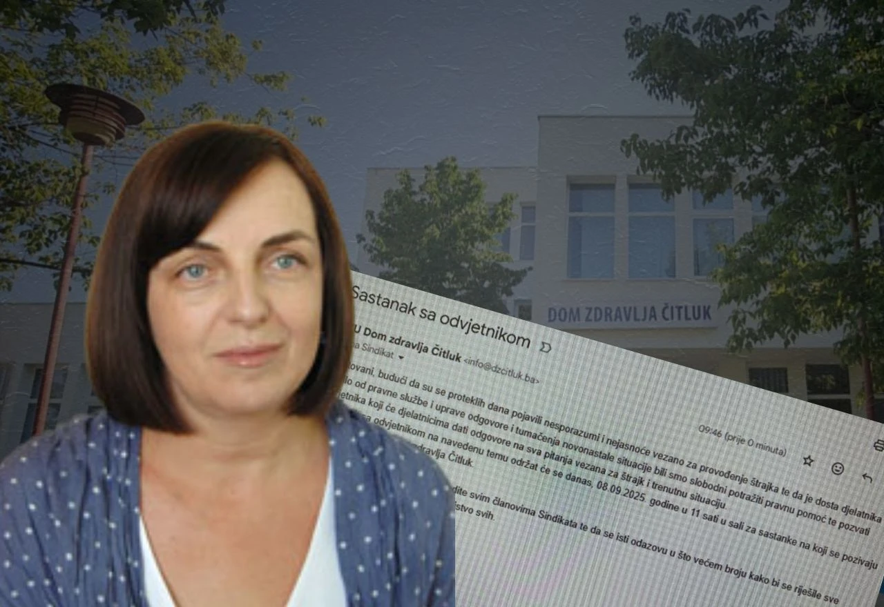 Sindikati tvrde: Ravnateljica Doma zdravlja Čitluk angažirala odvjetnicu da vrši pritisak kako bi obustavili štrajk