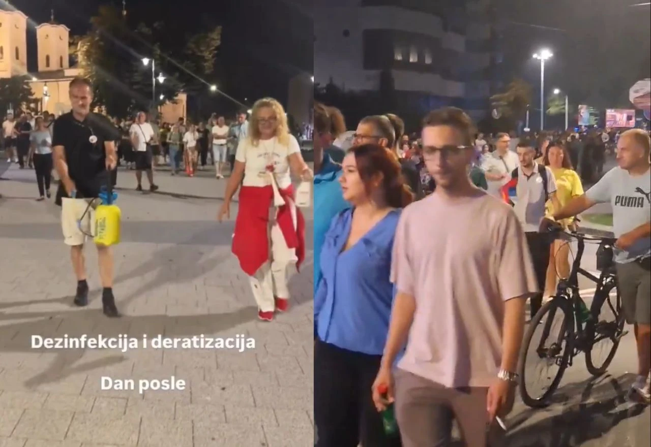 Stotine građana na prosvjedu u Čačku pod parolom "Dezinfekcija grada poslije Ćaci parade"