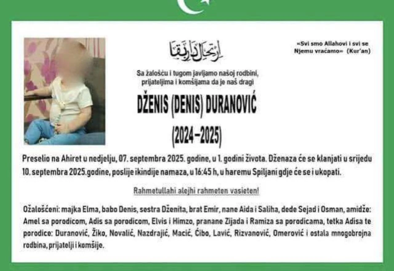 Danas dženaza bebe iz Konjica