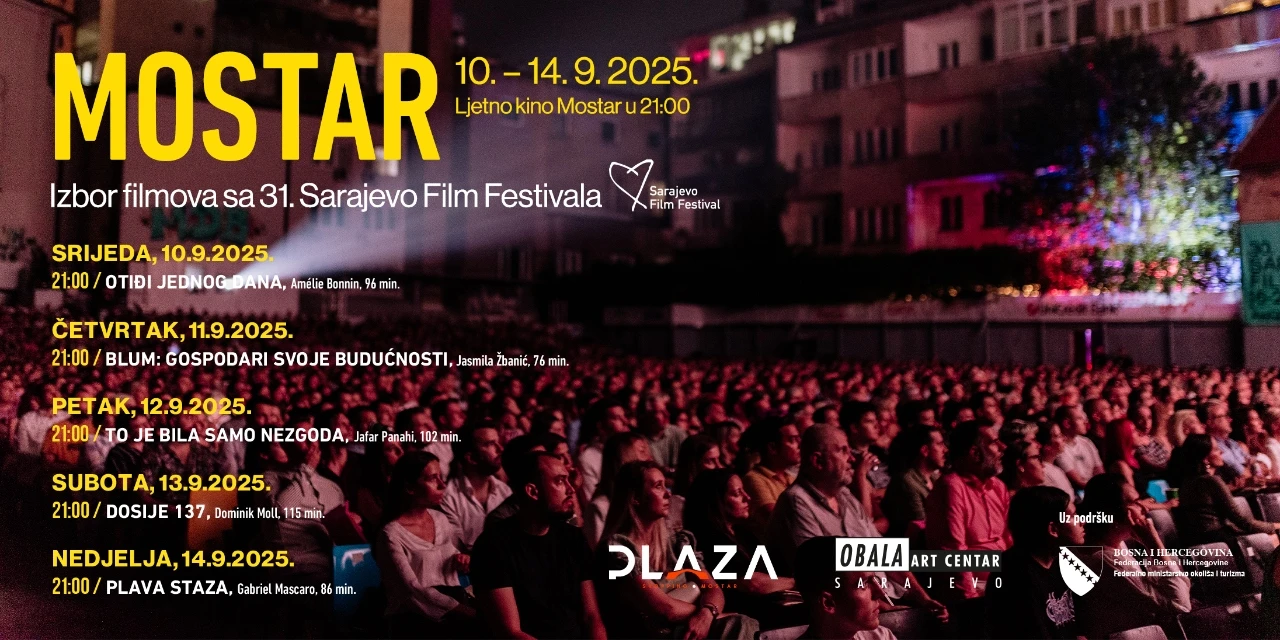 Izbor filmova iz programa 31. Sarajevo Film Festivala u Mostaru uz besplatan ulaz