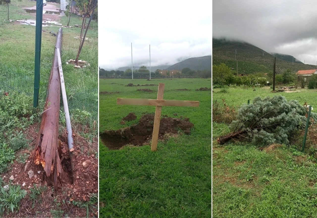 Nevrijeme u Raštanima: Na ragbi terenu 'niknuo' križ