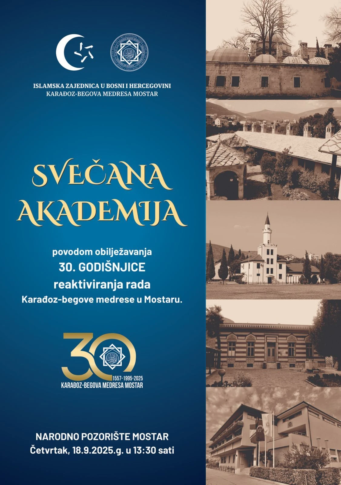Mostar: Svečana akademija u povodu reaktiviranja rada Karađoz-begove medrese