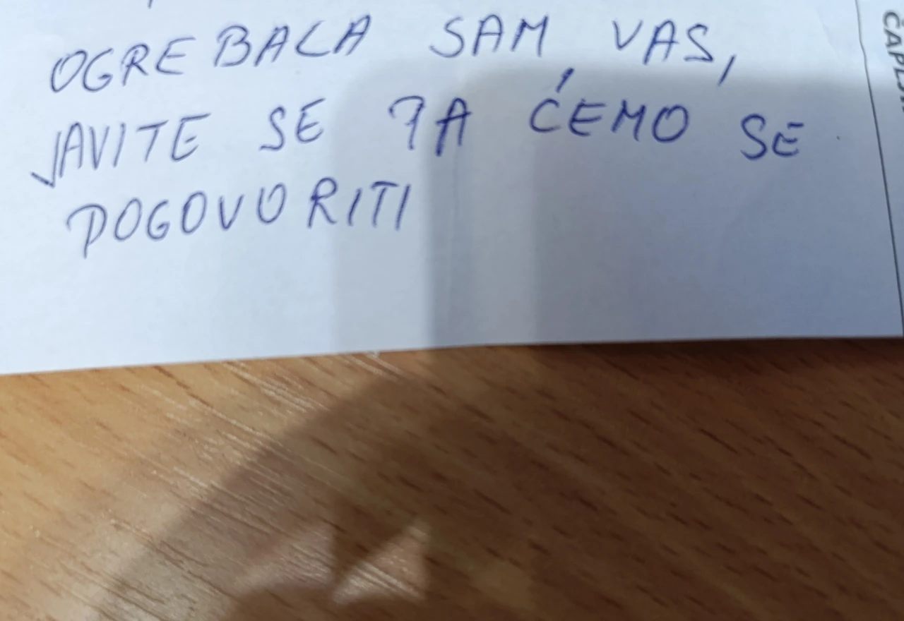 Neobična zahvala iz Čapljine: "Dan mi je uljepšala djevojka koja mi je udarila i ogrebala branik"