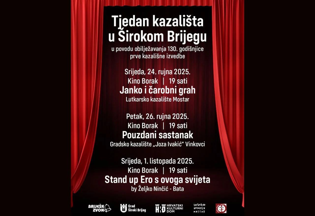 Tjedan kazališta u Širokom Brijegu: 130 godina kazališne tradicije