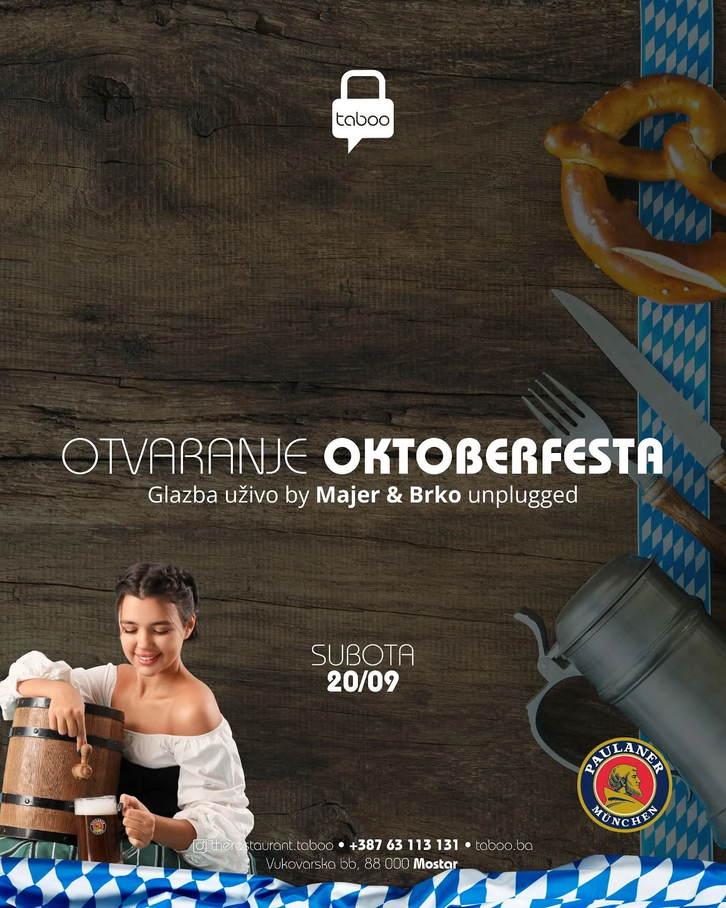 Oktoberfest u Mostaru: Restaurant Taboo u Bavarskom štihu