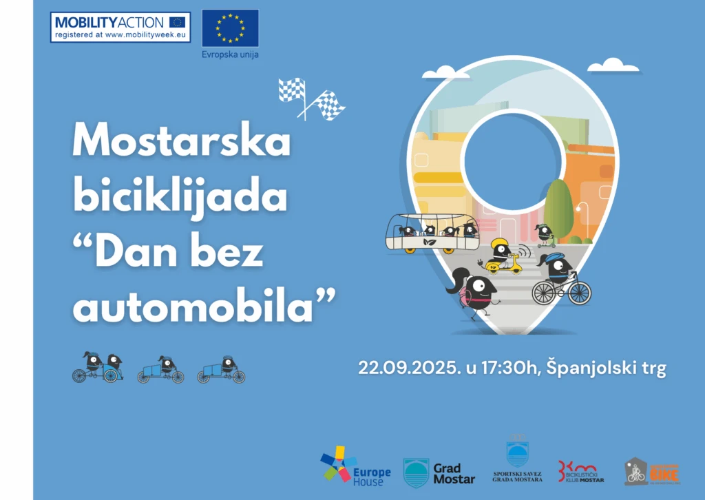 Mostarska biciklijada i besplatan prijevoz povodom 'Dana bez automobila'