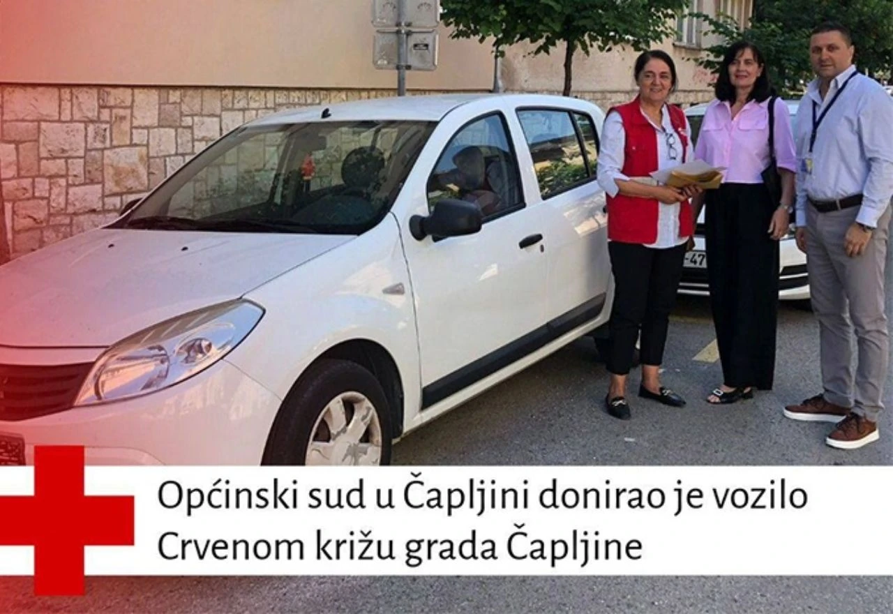 Općinski sud u Čapljini donirao vozilo Crvenom križu
