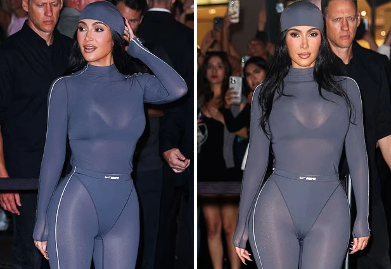 Kim Kardashian u neobičnom sivom kombinezonu izazvala pravu pomutnju
